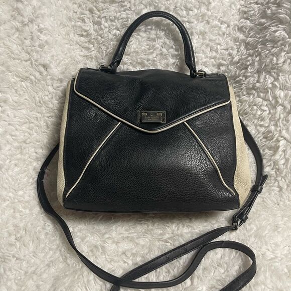 Kate Spade leather Black and Cream Leather small Satchel - Picture 15 of 16